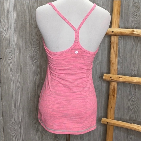 Lululemon Power Y Tank Pink Heather Stripe - Picture 5 of 5